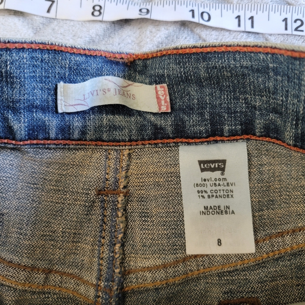 Levi's Light Blue Denim A-Line Skirt - Picture 6 of 8